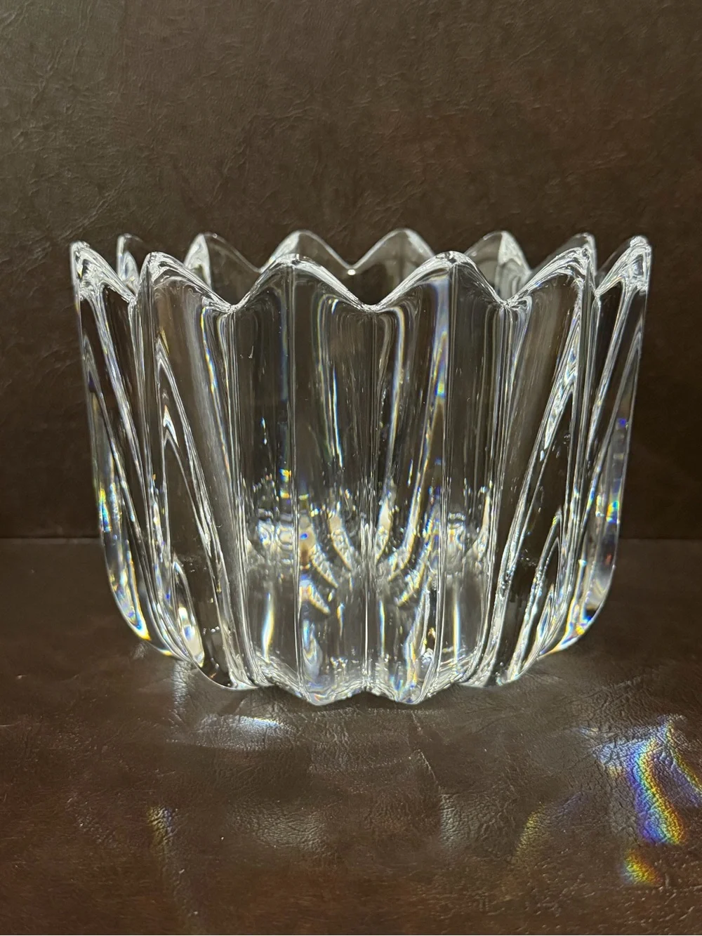 Orrefors Fleur Crystal Bowl | Retired Jan Johansson Design